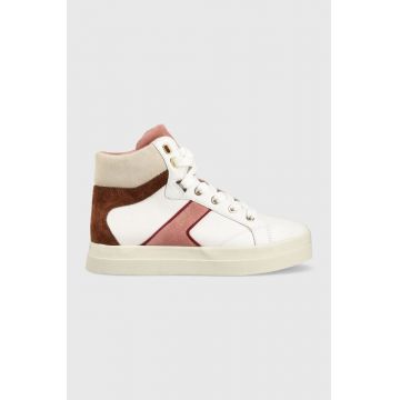 Gant sneakers din piele avona , culoarea alb