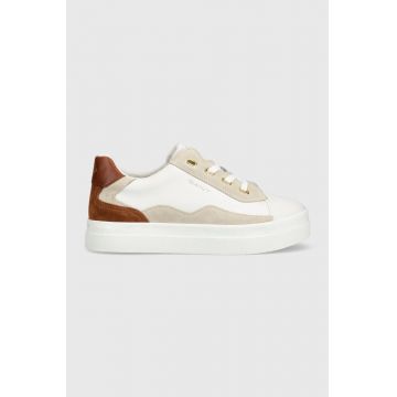 Gant sneakers din piele Avona culoarea bej