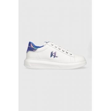 Karl Lagerfeld sneakers din piele Kl52536 Kapri Mens culoarea alb