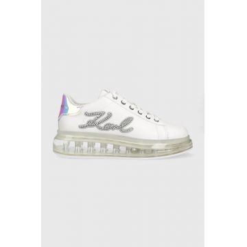 Karl Lagerfeld sneakers din piele Kl62610p Kapri Kushion culoarea alb