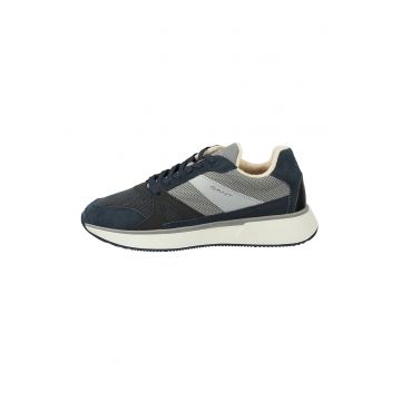 Pantofi sport din piele intoarsa si plasa
