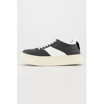 Pantofi sport low-top de piele cu segmente laterale contrastante