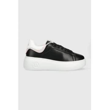 Armani Exchange sneakers din piele XDX108.XV635.00002 culoarea negru, XDX108 XV635 00002