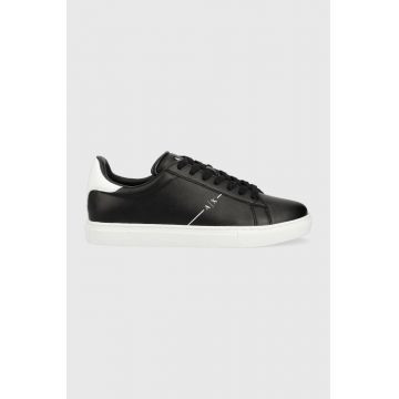 Armani Exchange sneakers din piele XUX001.XV093.S277 culoarea negru, XUX001 XV093 S277