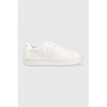 Karl Lagerfeld sneakers din piele KL52215 MAXI KUP culoarea alb