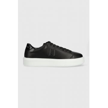 Karl Lagerfeld sneakers din piele MAXI KUP culoarea negru KL52215