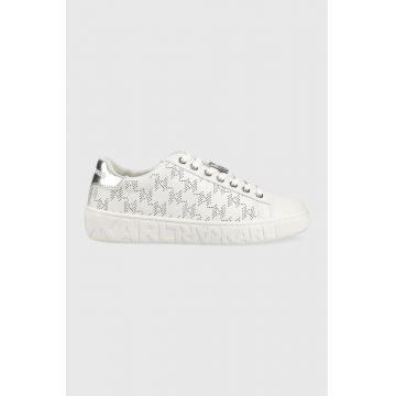 Karl Lagerfeld sneakers din piele KUPSOLE III culoarea alb KL61013