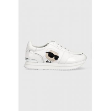 Karl Lagerfeld sneakers din piele VELOCITA II culoarea alb KL61930N