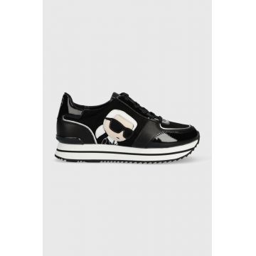 Karl Lagerfeld sneakers din piele KL61930N VELOCITA II culoarea negru