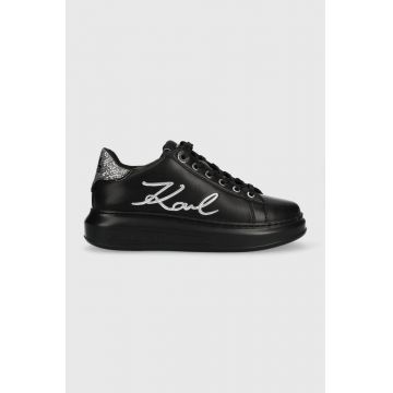 Karl Lagerfeld sneakers din piele KAPRI culoarea negru KL62510A