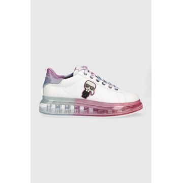 Karl Lagerfeld sneakers din piele KL62631D KAPRI KUSHION culoarea alb