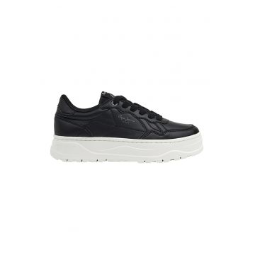 Pantofi sport flatform de piele