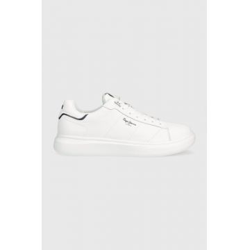 Pepe Jeans sneakers din piele EATON culoarea alb, PMS30896