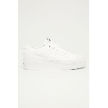 adidas Originals sneakers Nizza Platform culoarea alb