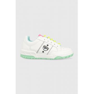 Chiara Ferragni sneakers din piele CF3112_009 culoarea alb, CF1 LOW