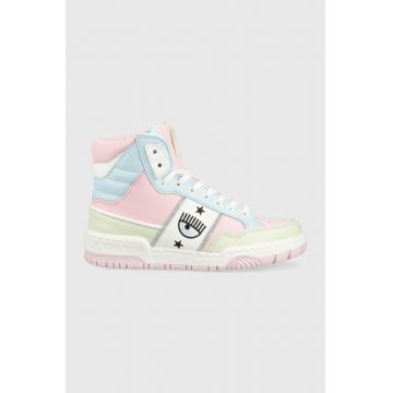 Chiara Ferragni sneakers din piele CF3113_112 culoarea roz, CF1 HIGH