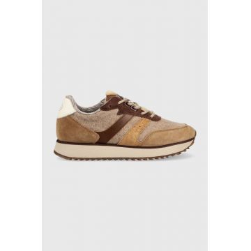 Gant sneakers Bevinda culoarea maro