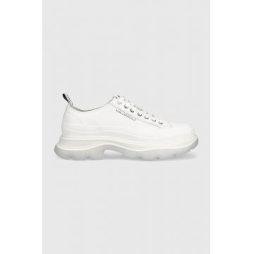 Karl Lagerfeld tenisi de piele KL22921 Lunar culoarea alb