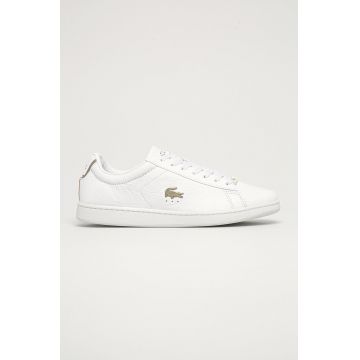 Lacoste Ghete de piele culoarea alb