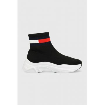 Tommy Jeans sneakers SOCK BOOT culoarea negru, EN0EN02104