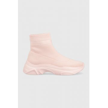 Tommy Jeans sneakers SOCK BOOT MONOCOLOR culoarea roz