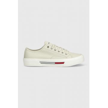 Tommy Jeans tenisi LACE UP CANVAS COLOR barbati, culoarea gri