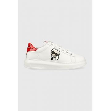 Karl Lagerfeld sneakers din piele KAPRI MENS culoarea alb KL52533