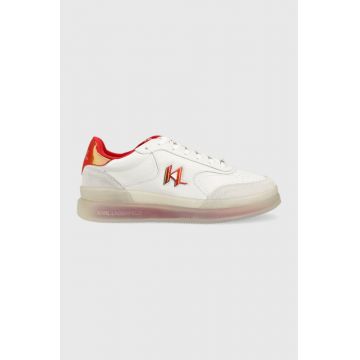 Karl Lagerfeld sneakers din piele BRINK culoarea alb KL53426