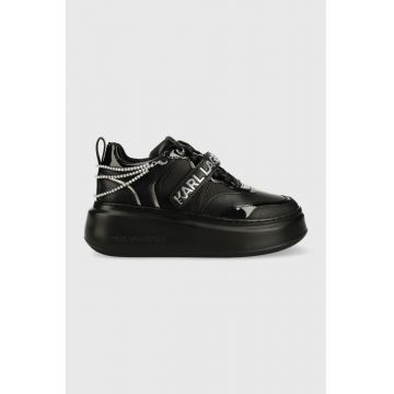 Karl Lagerfeld sneakers din piele KL63540D ANAKAPRI culoarea negru