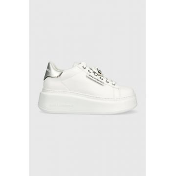 Karl Lagerfeld sneakers din piele ANAKAPRI culoarea alb KL63576K