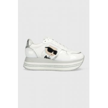 Karl Lagerfeld sneakers din piele VELOCITA MAX culoarea alb, KL64930N