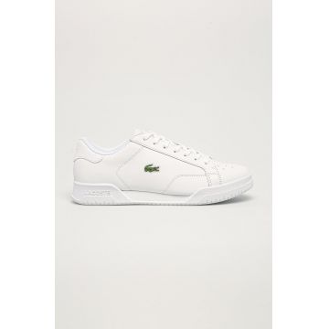 Lacoste Ghete de piele culoarea alb