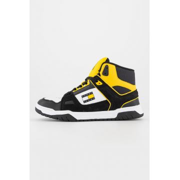 Pantofi sport high-cut cu model colorblock