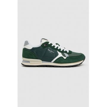 Pantofi sport low-cut cu garnituri de piele intoarsa
