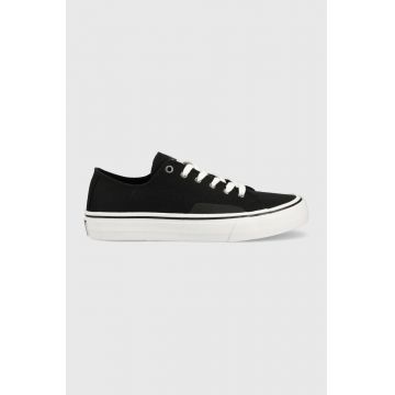 Tommy Jeans tenisi SKATE CANVAS ESS barbati, culoarea negru, EM0EM01175