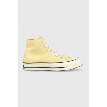 Converse teniși Chuck 70 HI culoarea galben, A02757C A02757C-LIGHT.ORN