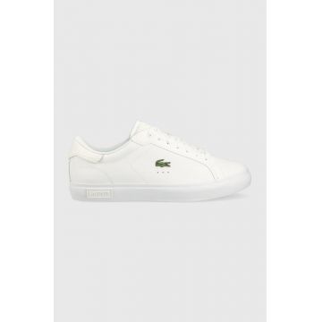 Lacoste sneakers din piele POWERCOURT culoarea alb, 41SMA0030