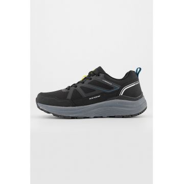 Pantofi sport de piele ecologica cu garnituri textile