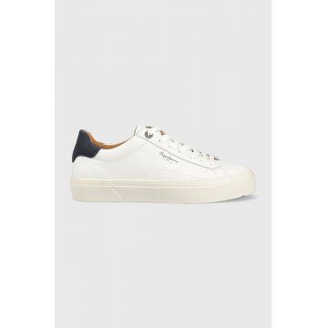 Pepe Jeans sneakers din piele YOGI culoarea alb, PMS30930