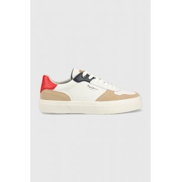 Pepe Jeans sneakers din piele YOGI culoarea maro, PMS30929