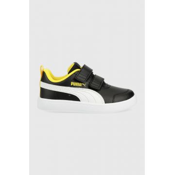 Puma sneakers pentru copii Courtflex v2 V PS culoarea negru