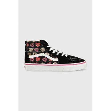 Vans tenisi copii JN SK8 Hi LOVE BLKPK culoarea negru