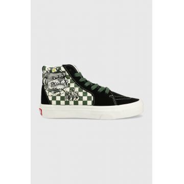 Vans tenisi copii JN SK8 Hi LOVE BLKPK culoarea verde