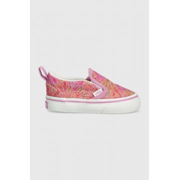 Vans tenisi copii TD Slip On V CTHR CHBD MBLUE culoarea portocaliu