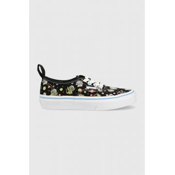 Vans tenisi copii UY Authentic Elastic GLOW BLKBU culoarea negru
