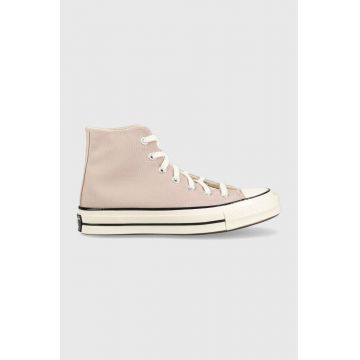 Converse tenisi Chuck 70 femei, culoarea bej, A00749C