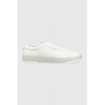 Karl Lagerfeld sneakers din piele KOURT III culoarea alb, KL51515