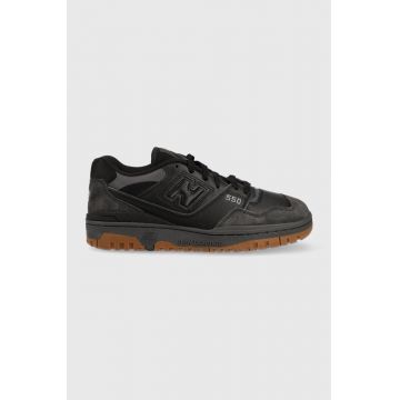 New Balance sneakers din piele BB550BGU culoarea negru