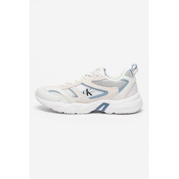 Pantofi sport de piele ecologica si plasa