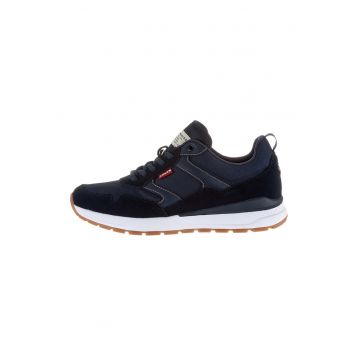 Pantofi sport low cut cu garnituri de piele intoarsa